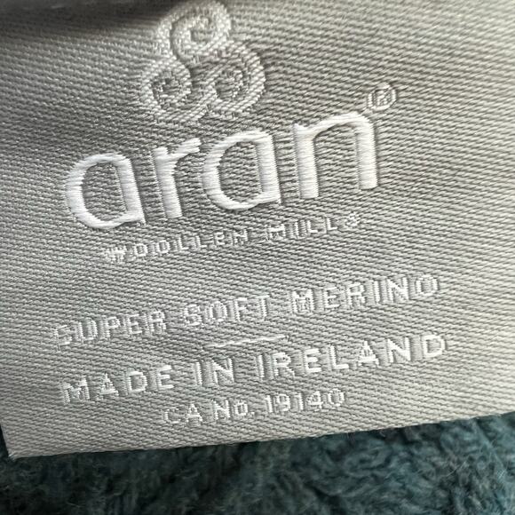 Women's Blue Cable Knit Cardigan - Picture 7 of 11